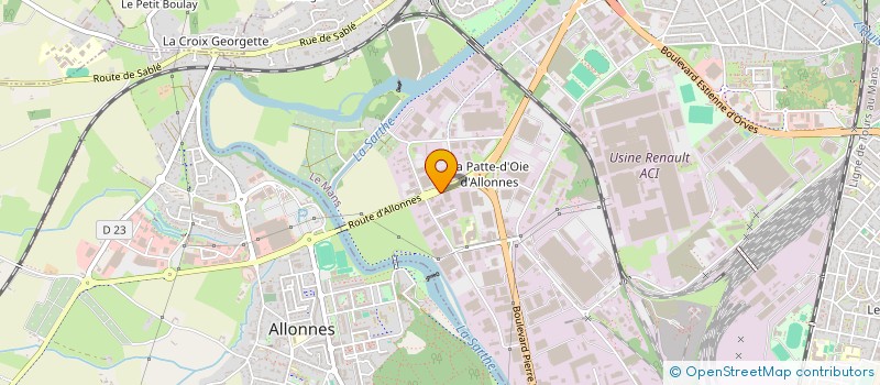 localisation de l'entreprise ITER à ALLONNES