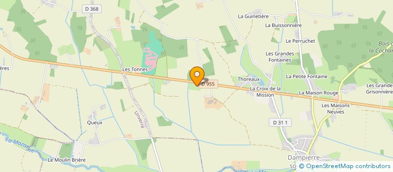 localisation de l'entreprise ITESYS à DAMPIERRE-SOUS-BROU