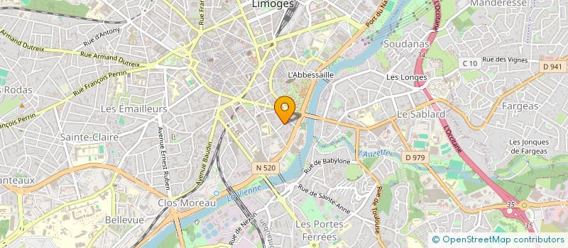 localisation de l'entreprise ITI INVEST à LIMOGES