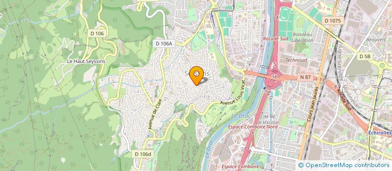 localisation de l'entreprise ITINERAIRE à SEYSSINS