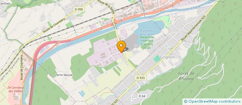 localisation de l'entreprise ITINERAIRES CHARPENTE à GILLY-SUR-ISERE