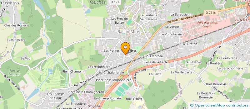 localisation de l'entreprise ITINEVIN  BALLAN-MIRE