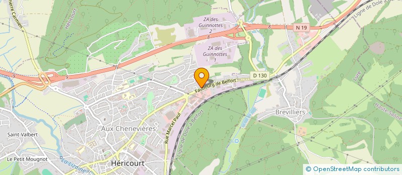 localisation de l'entreprise ITM à HERICOURT