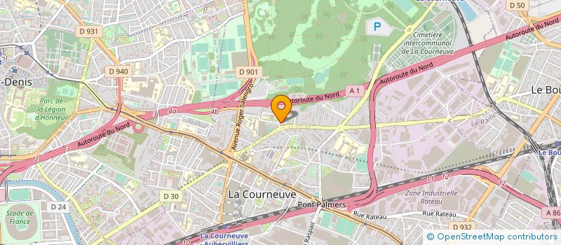 localisation de l'entreprise ITN BATIMENT à LA COURNEUVE