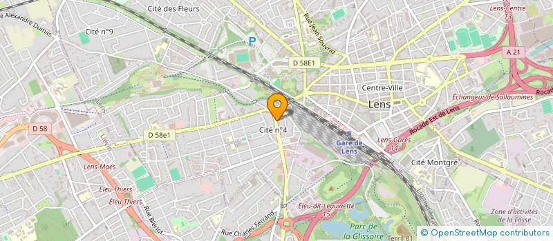 localisation de l'entreprise ITRG  LENS