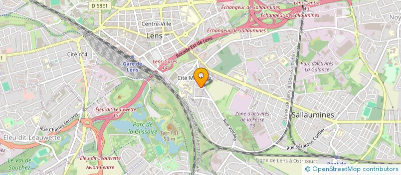 localisation de l'entreprise ITRIBUTE  LENS