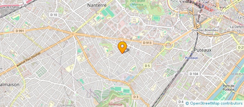 localisation de l'entreprise ITS ENVIRONNEMENT à NANTERRE