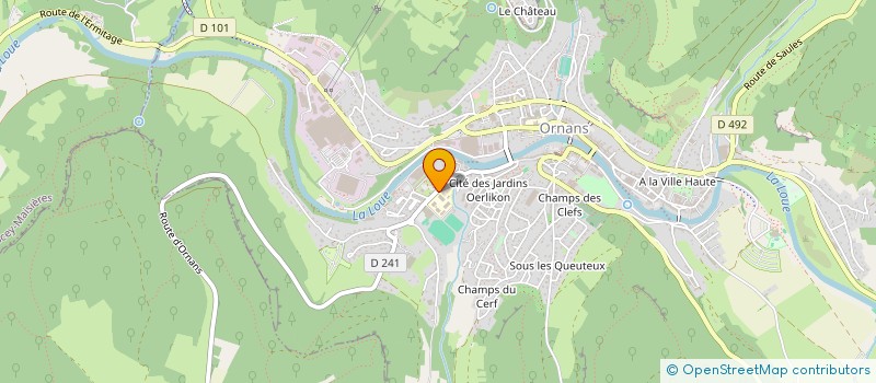 localisation de l'entreprise ITW RIVEX à ORNANS