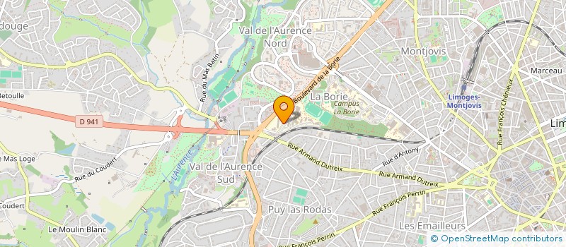 localisation de l'entreprise IUT ENTREPRISE FUSION à LIMOGES