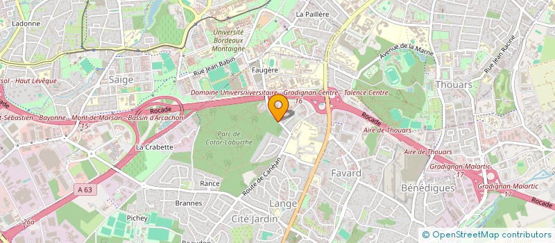 localisation de l'entreprise IUT INNOVATION à GRADIGNAN