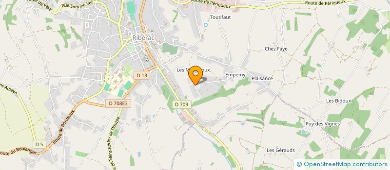 localisation de l'entreprise IVALAOS  RIBERAC