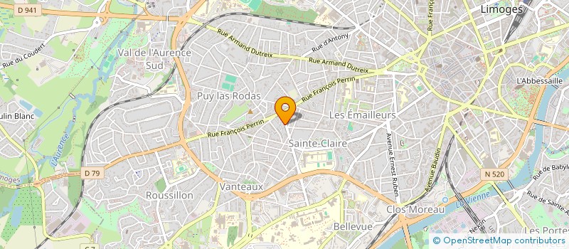 localisation de l'entreprise IVANOFF à LIMOGES