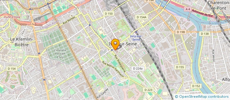 localisation de l'entreprise IVRY DISTRIBUTION à IVRY-SUR-SEINE