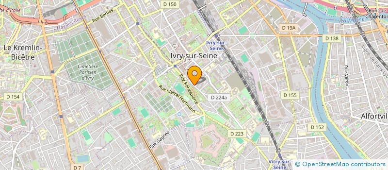 localisation de l'entreprise IVRY SPORT CULTURE ET SOLIDARITE  IVRY-SUR-SEINE