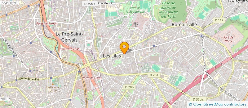 localisation de l'entreprise IVTH  LES LILAS