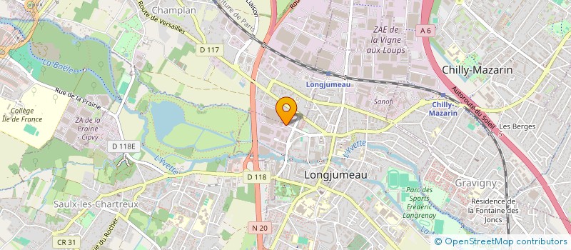 localisation de l'entreprise IXOFA à LONGJUMEAU
