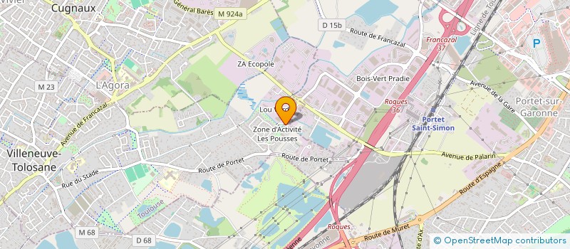 localisation de l'entreprise IYED PNEUS à VILLENEUVE TOLOSANE