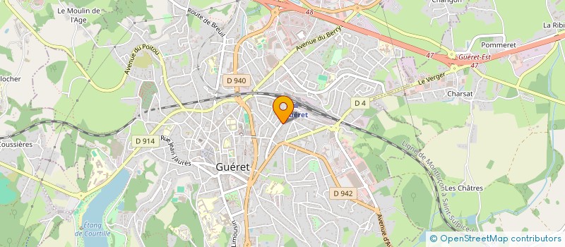 localisation de l'entreprise IZ'IMMO à GUERET