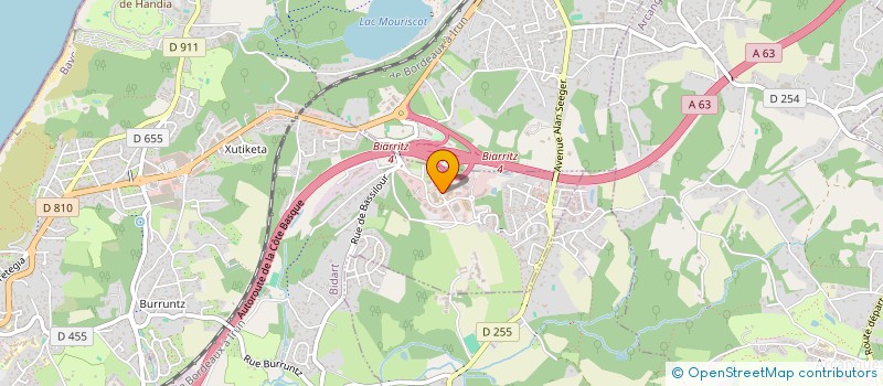 localisation de l'entreprise IZARHOST à BIDART