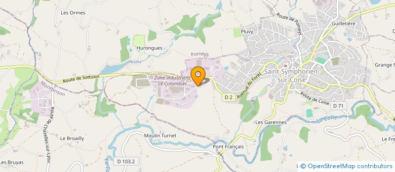 localisation de l'entreprise IZARIAN  SAINT-SYMPHORIEN-SUR-COISE