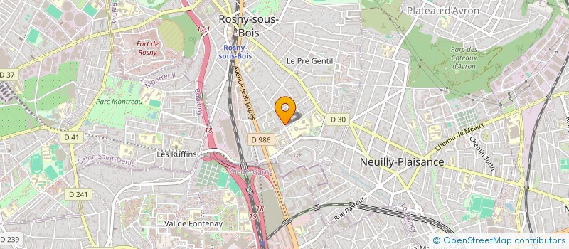 localisation de l'entreprise IZAY WEB à ROSNY-SOUS-BOIS
