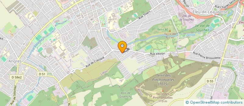 localisation de l'entreprise IZELEC  LIEVIN