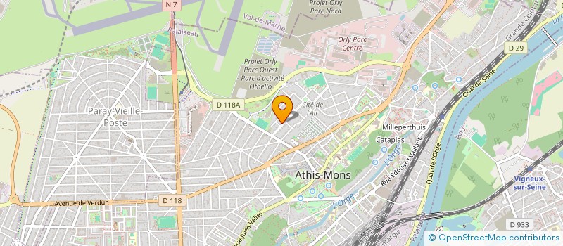 localisation de l'entreprise IZEM à ATHIS-MONS