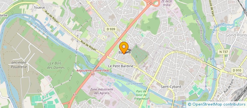 localisation de l'entreprise IZI AUTOS à SAINT-YRIEIX-SUR-CHARENTE