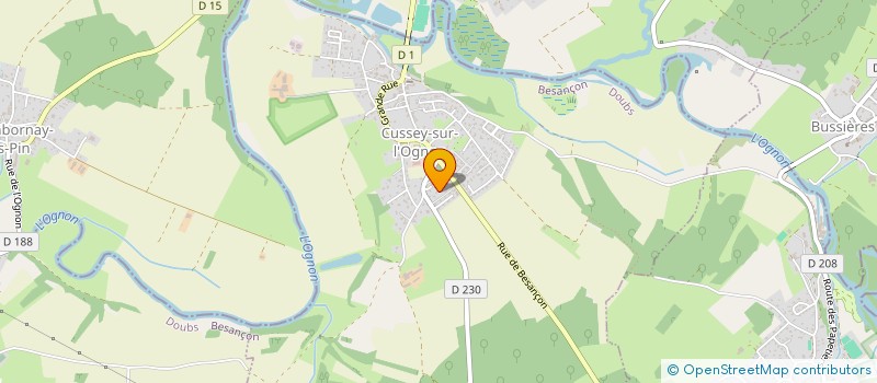 localisation de l'entreprise IZICIAL  CUSSEY-SUR-L'OGNON