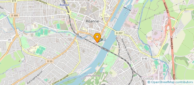 localisation de l'entreprise IZILOC  ROANNE