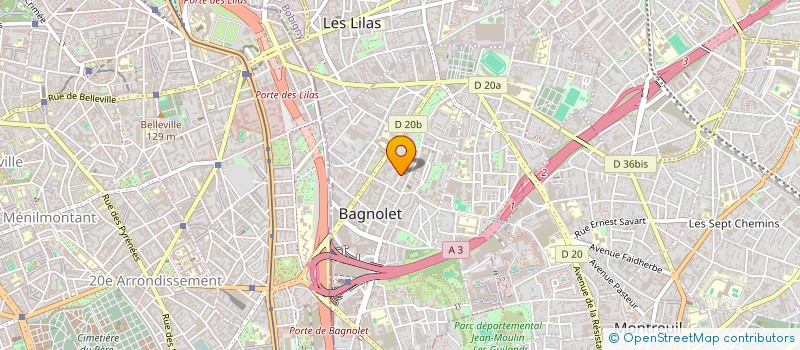 localisation de l'entreprise IZIRI à BAGNOLET