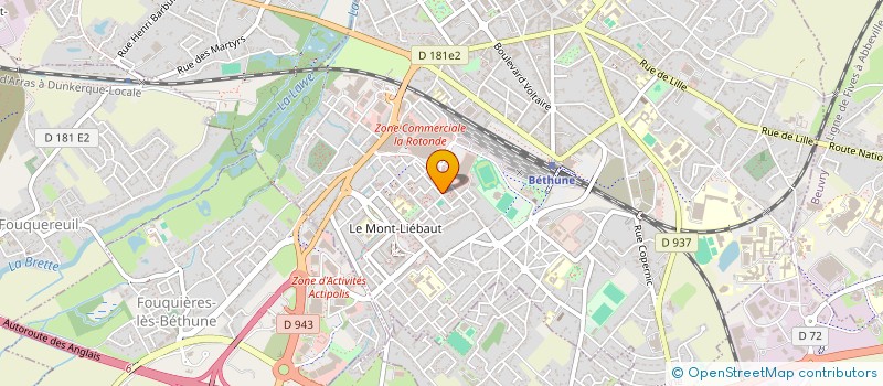 localisation de l'entreprise IZO FACADE à BETHUNE