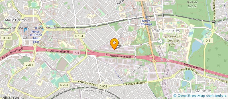 localisation de l'entreprise IZOPLAC à NOISY-LE-GRAND