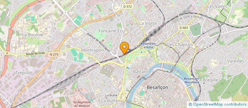 localisation de l'entreprise IZYOS  BESANCON