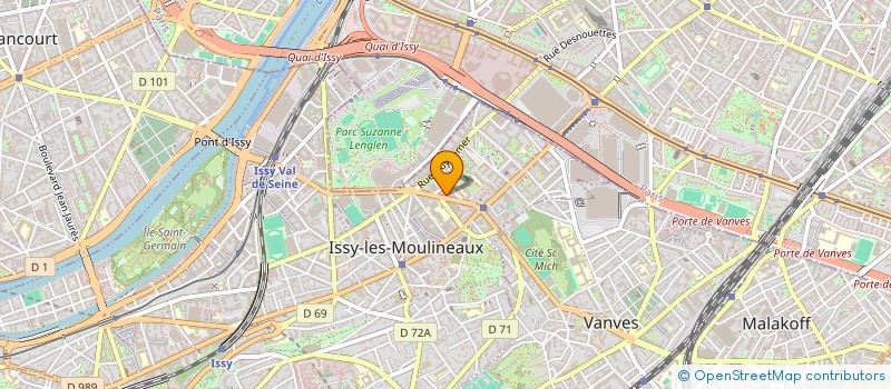 localisation de l'entreprise J 2 F à ISSY-LES-MOULINEAUX