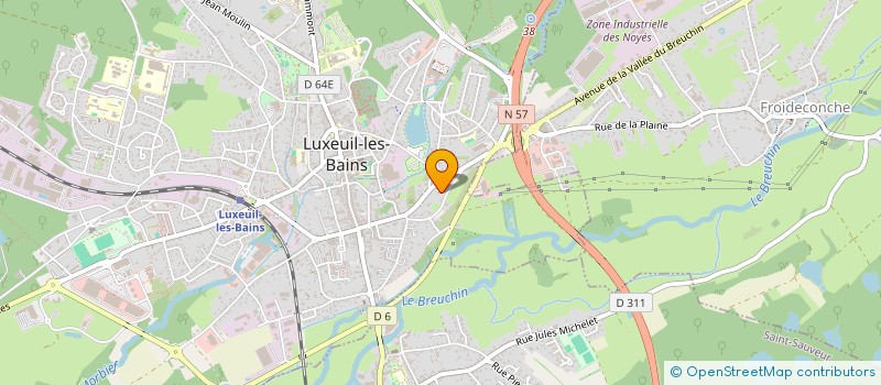 localisation de l'entreprise J.2.M à LUXEUIL-LES-BAINS