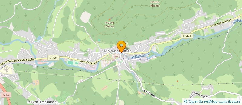 localisation de l'entreprise J.2M. à MOYENMOUTIER