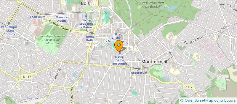 localisation de l'entreprise J à MONTFERMEIL