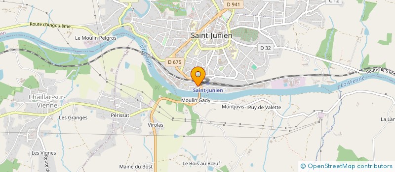 localisation de l'entreprise J.A. à SAINT-JUNIEN