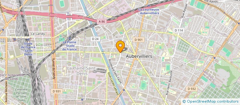 localisation de l'entreprise J-A à AUBERVILLIERS