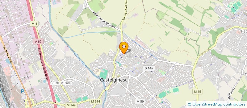 localisation de l'entreprise J & A  CASTELGINEST