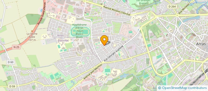 localisation de l'entreprise J.A ARTOIS PLOMBERIE CHAUFFAGE à ARRAS