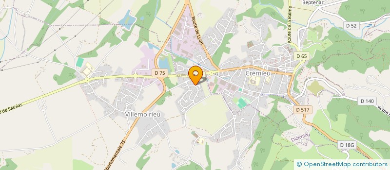 localisation de l'entreprise J.A.B. METAL à CREMIEU