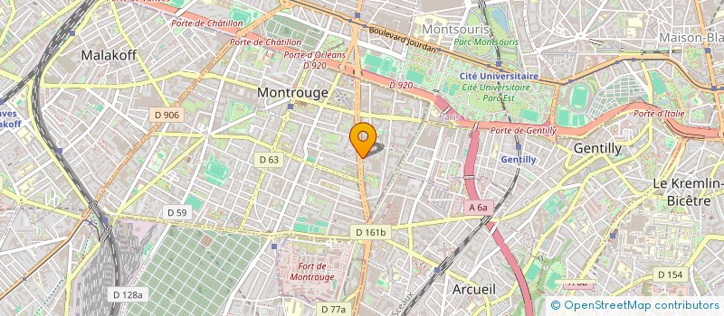 localisation de l'entreprise J.A.B.Y à MONTROUGE