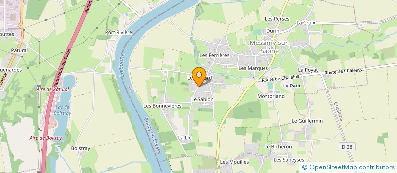 localisation de l'entreprise J.A.C.E. à MESSIMY-SUR-SAONE