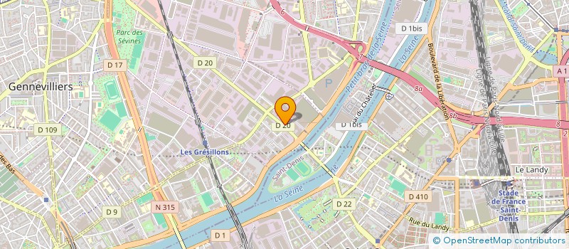 localisation de l'entreprise J.A.C.O. à GENNEVILLIERS