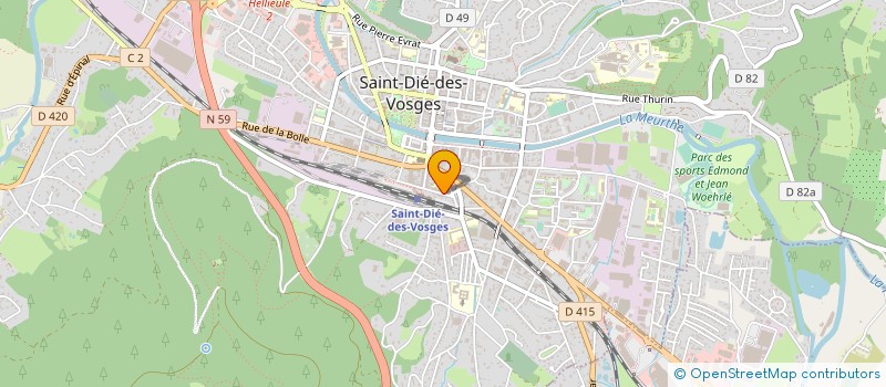 localisation de l'entreprise J-A-C-O DIFFUSION à SAINT-DIE-DES-VOSGES