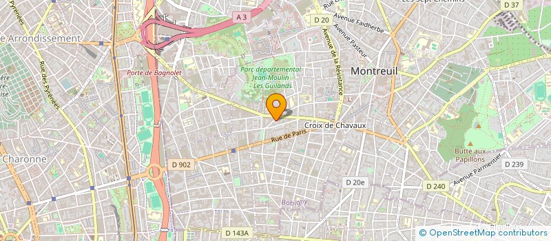 localisation de l'entreprise J A D à MONTREUIL