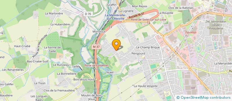 localisation de l'entreprise J.A.D.  SAINT-CYR-SUR-LOIRE