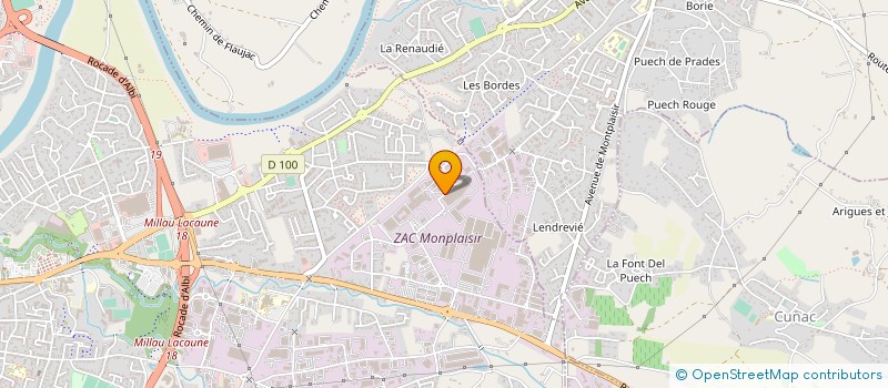 localisation de l'entreprise J.A. DIFFUSION à ALBI